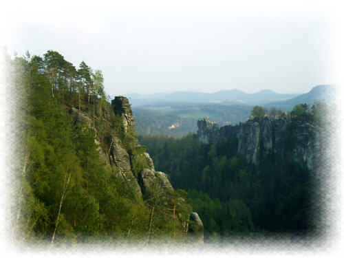 Wehlgrund mit Mnchsfelsen und Wehlnadel